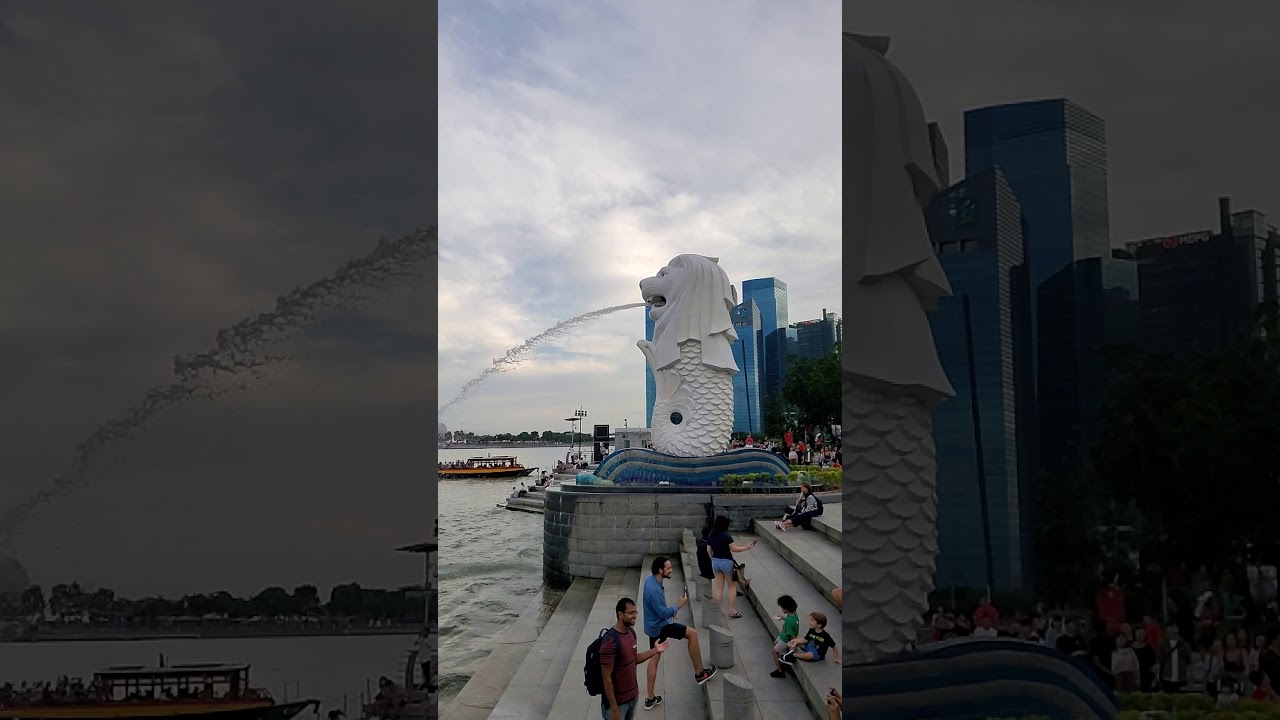 Singapore Merlion in Slow Motion (2020)