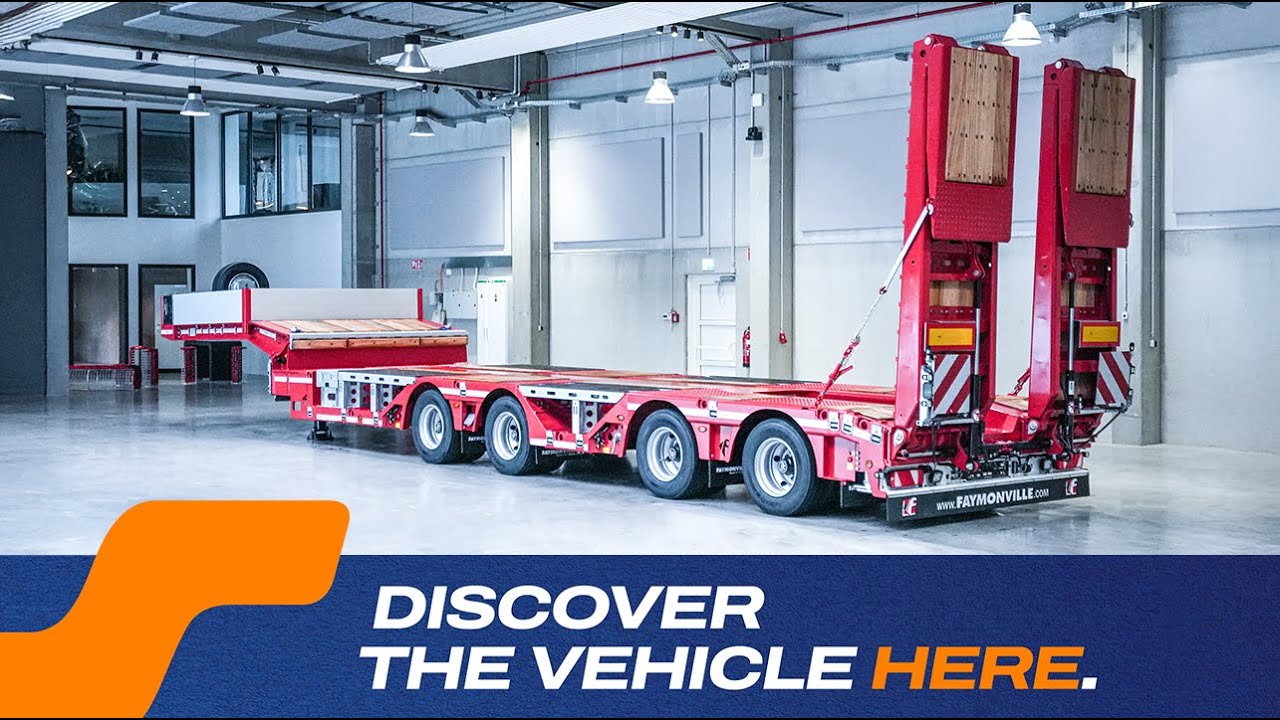 Faymonville - MultiMAX semi-trailer w/ 4 axles, wheel recess & double hydraulic ramps