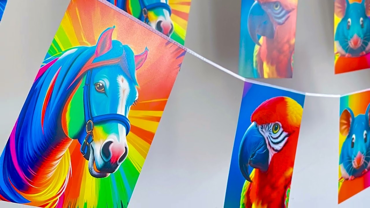 Close up sur les guirlandes en papier synthétique