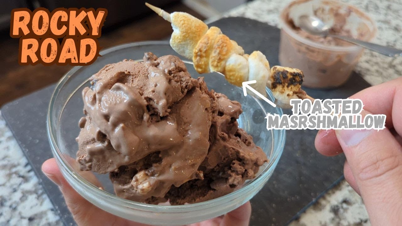 Homemade Rocky Road Ice-cream, Step-by-Step
