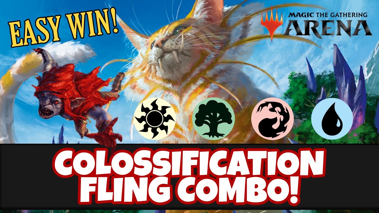 How To Destroy Your Opponent With One Card! | Colossification Fling Combo | MTG Arena Standard