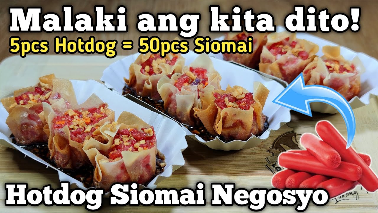 5PCS JUMBO HOTDOG 50PCS MAGAGAWA MO HOTDOG SIOMAI NEGOSYO RECIPE