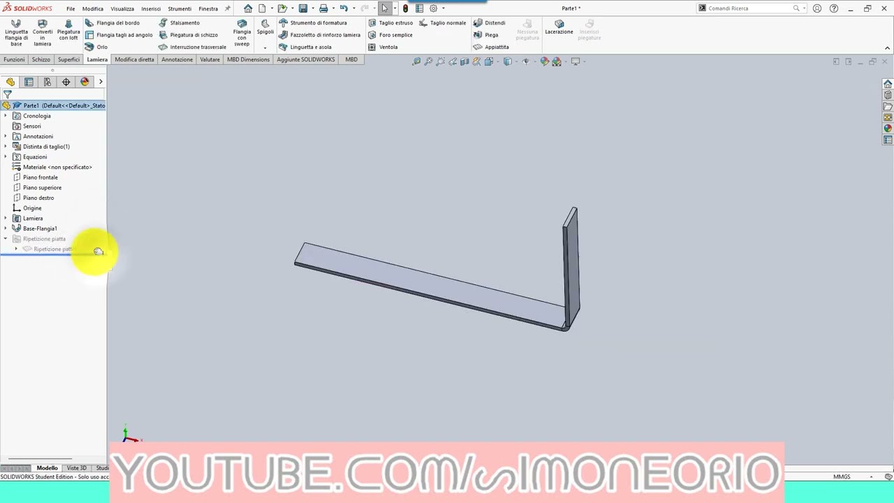 FATTORE K LAMIERA IN SOLIDWORKS