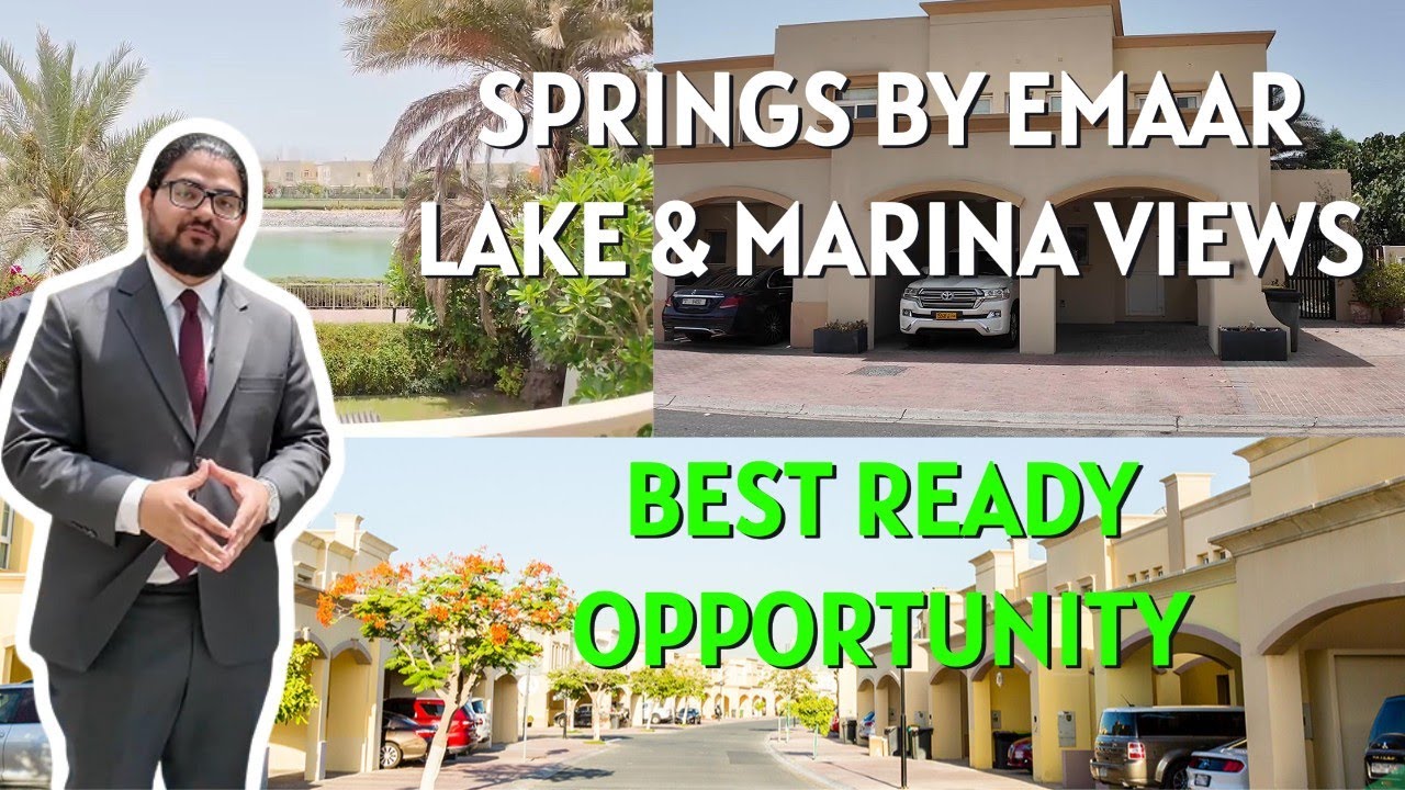 Springs by Emaar - Best READY 3 Bed Townhouse Opportunity - Lake & Marina Views