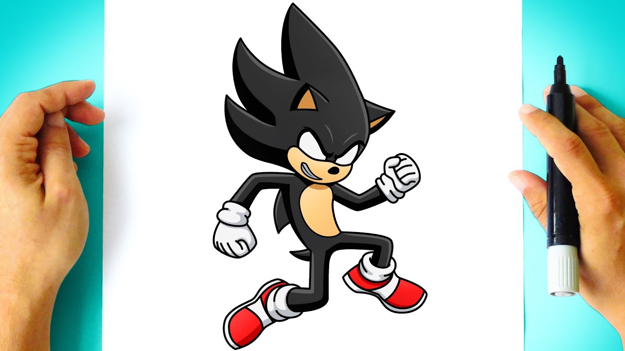 How to DRAW DARK SUPER SONIC from The Movie