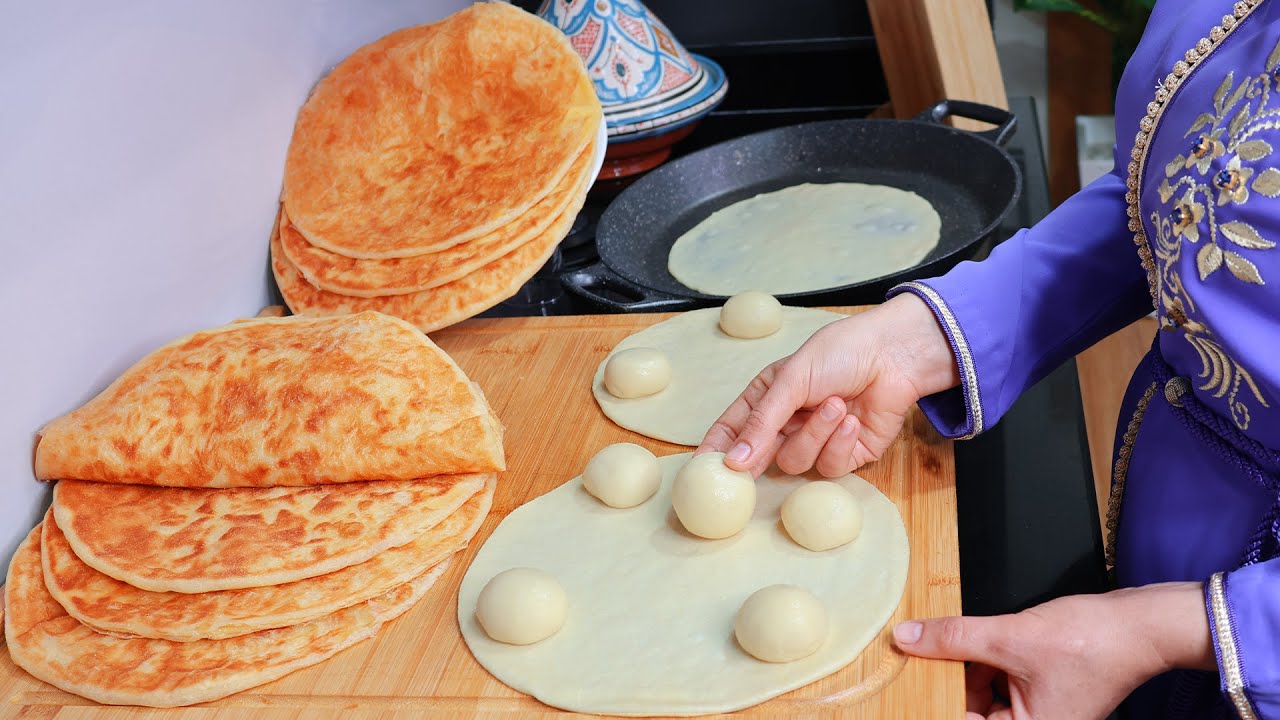 ندمت لي كنت نحضر الملوي بالطريقة القديمة! بدون زبدة جبت لك ملوي الكموسة السريع مورق أحسن من الزنقة