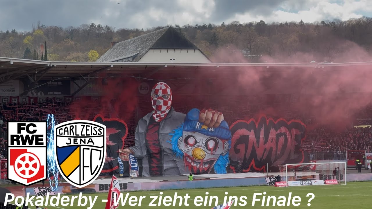 FC Rot-Weiss Erfurt - FC Carl-Zeiss Jena | Pyroshows & Choreos bei irrem Torfestival und Elferkrimi