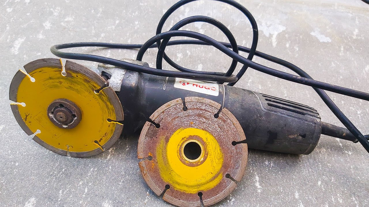 Cutting Cement Wall By Angle Grinder