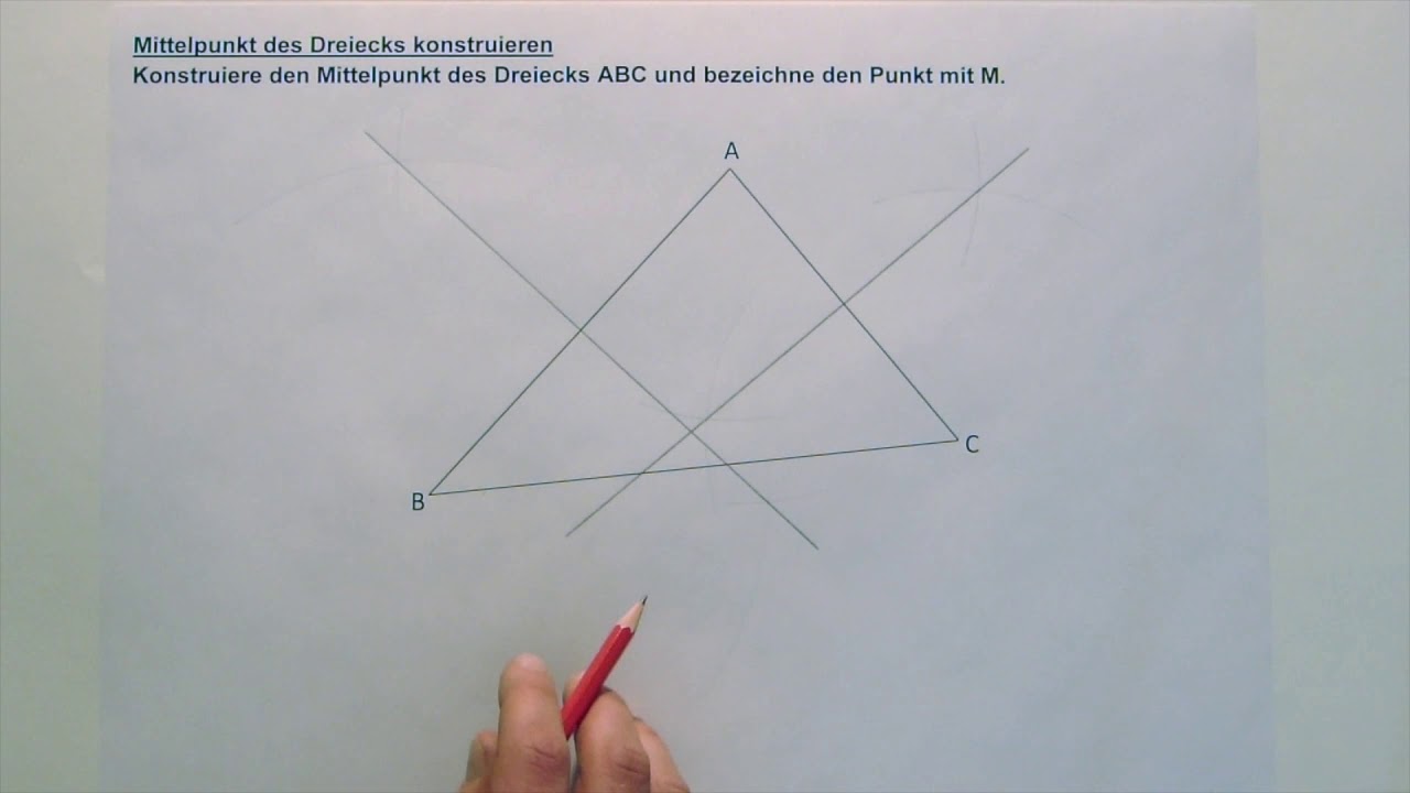 Tutorial: Mittelpunkt des Dreiecks konstruieren
