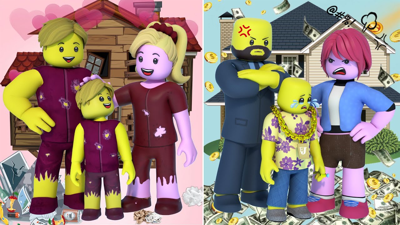 ROBLOX Brookhaven 🏡RP: POOR Life vs RICH Life: Who's Happier? | Roblox Poke