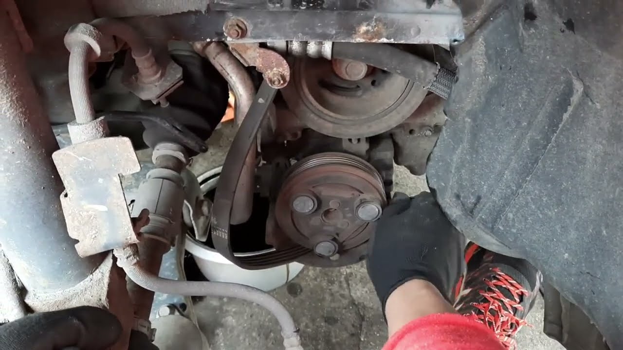 #Mazda 5 1.8 serpentine/AC belt replacement  (DIY using plastic cable tie )