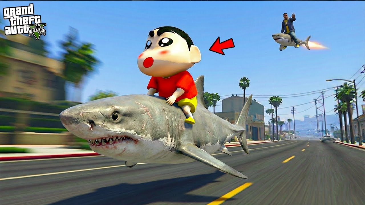 Franklin Tries To Catch The Biggest Shark In GTA 5 | Paradox FTW