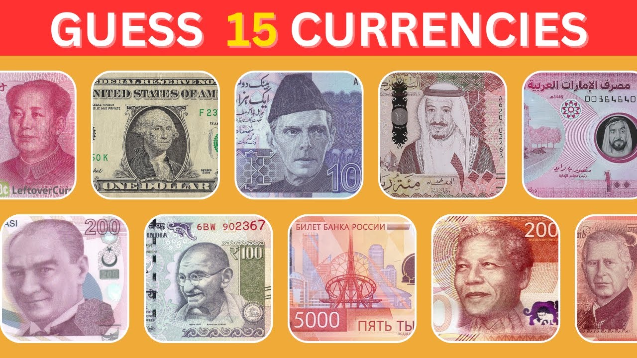 15 Iconic Currencies Quiz! Can You Guess Them? | Quiz Bunnies