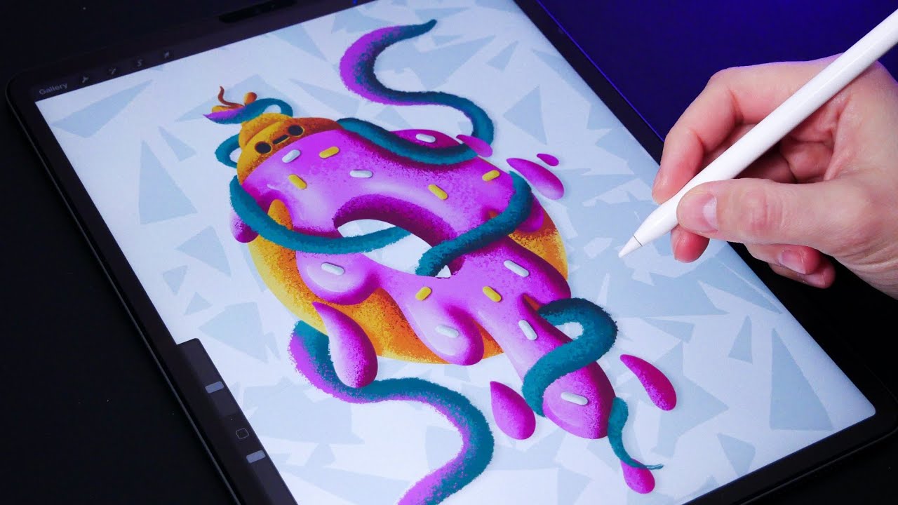 DRAW WITH ME On IPad Pro - New Character Design 🍩 😊