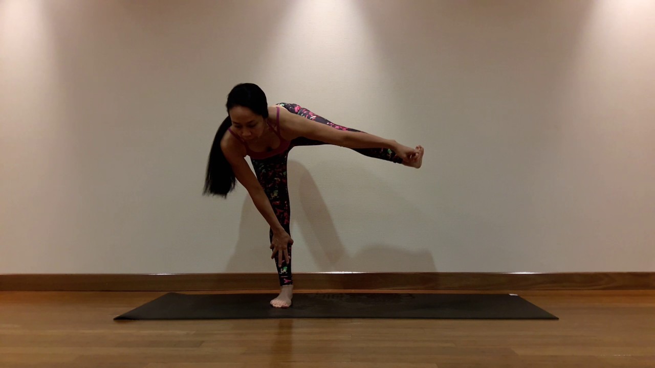 Yoga Asana - Ardha Uttanasana Utthita Hasta Padangusthasana Hybrid