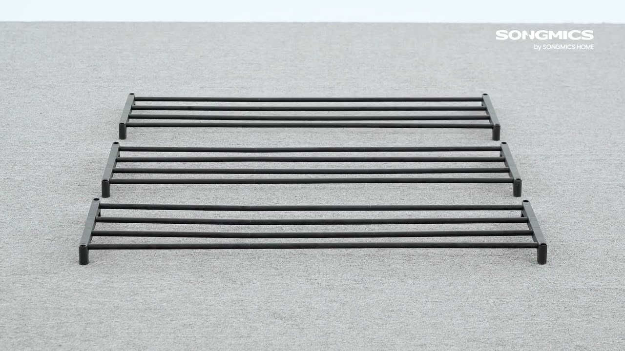 FR SONGMICS Meuble à chaussures, Organisateur de chaussures à 3 niveaux