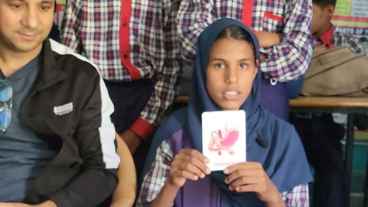 Digestive system explanation with Flash card