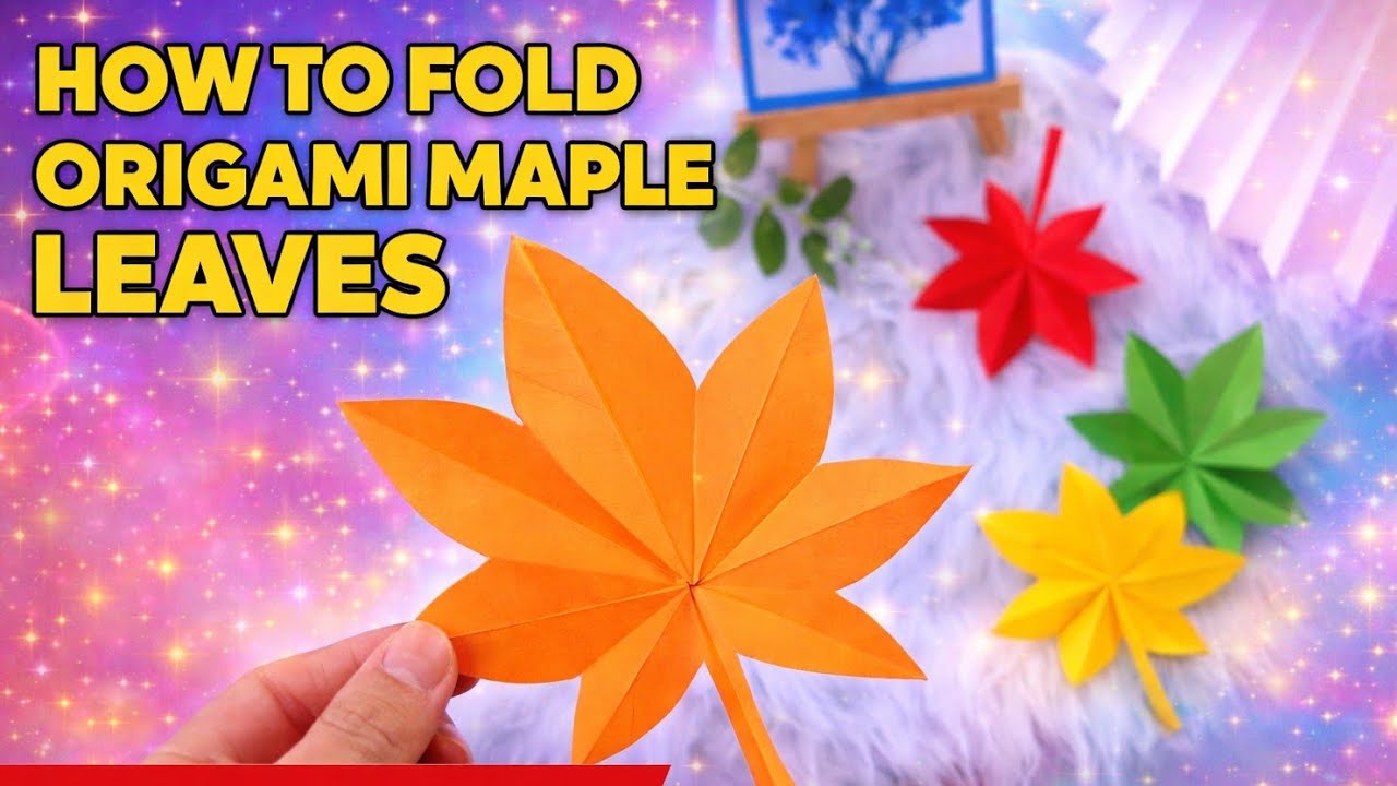 Easy Origami Maple Leaf🍁|Paper Leaf Craft Tutorial|