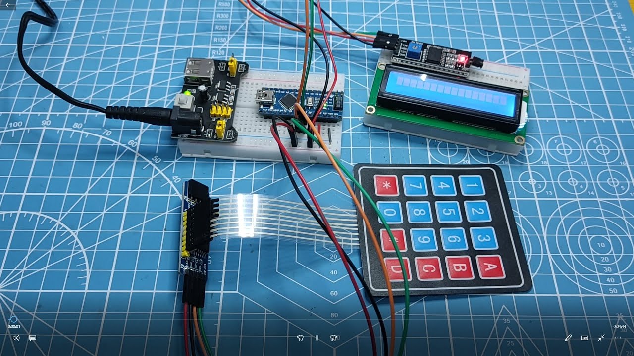 34 Arduino nano teclado matricial y pantalla lcd por I2C