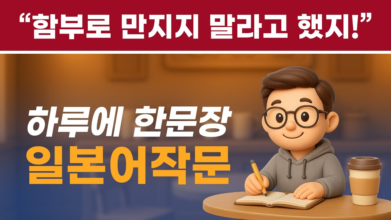 [풀버전 작문일본어] 함부로 만지지 말라고 했지! #일본어능력시험 #일본어공부 #일본어회화 #중급일본어 #매일일본어 #일본어작문