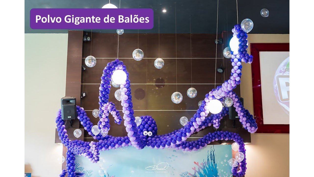 Polvo Gigante de Balões passo a passo!