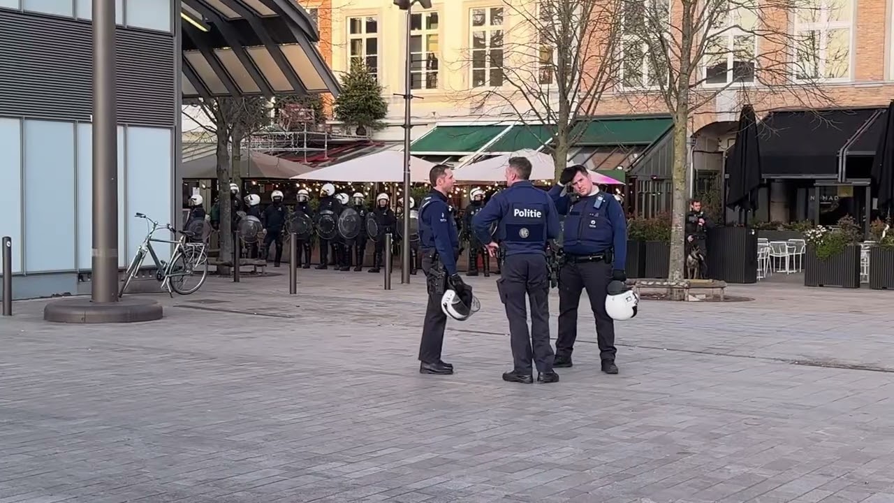 Rellen op 't Zand in Brugge na stadsderby tussen Cercle en Club Brugge