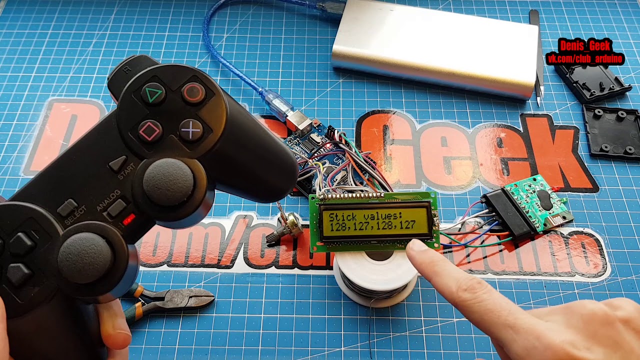 Подключение джойстика к Arduino , беспроводной джойстик 2.4 dualshock от PS2