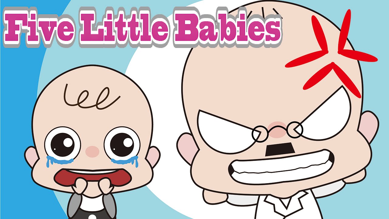 Five Little Babies Jumping On The Bed | Children Nursery Rhyme | Kids Songs | Baby Puff Puff