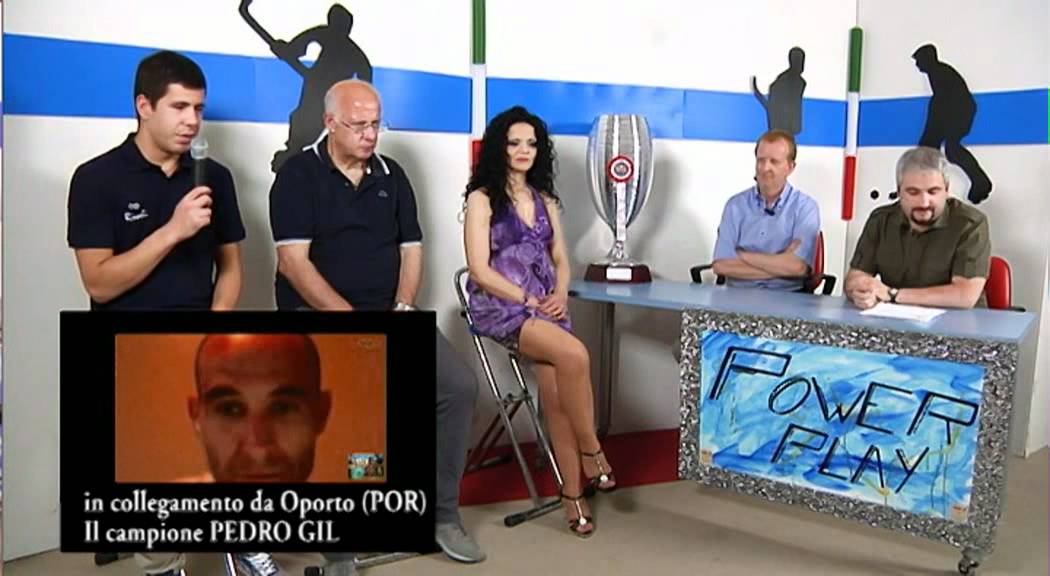 Collegamento audio video con i futuri giocatori del Valdagno Pedro Gil e Sergio  Silva.