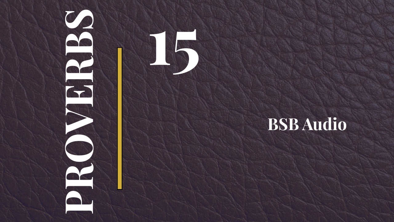 Proverbs 15 | Wisdom for the Heart and the Tongue | BSB