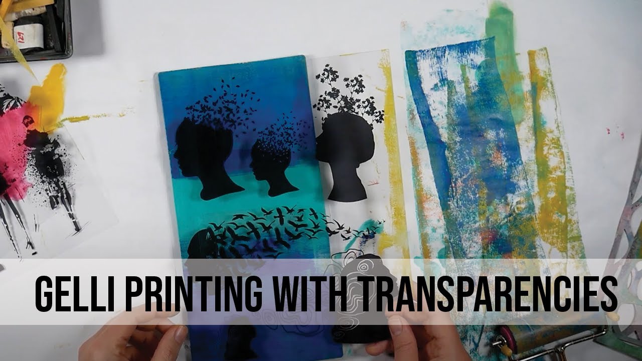 Gelli Printing with Dina Wakley MEdia Transparencies by Laura Dame