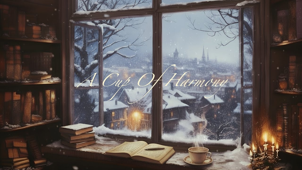 Cozy Library Ambience ☕| Piano & Violin for Studying, Reading & Relaxing 📚