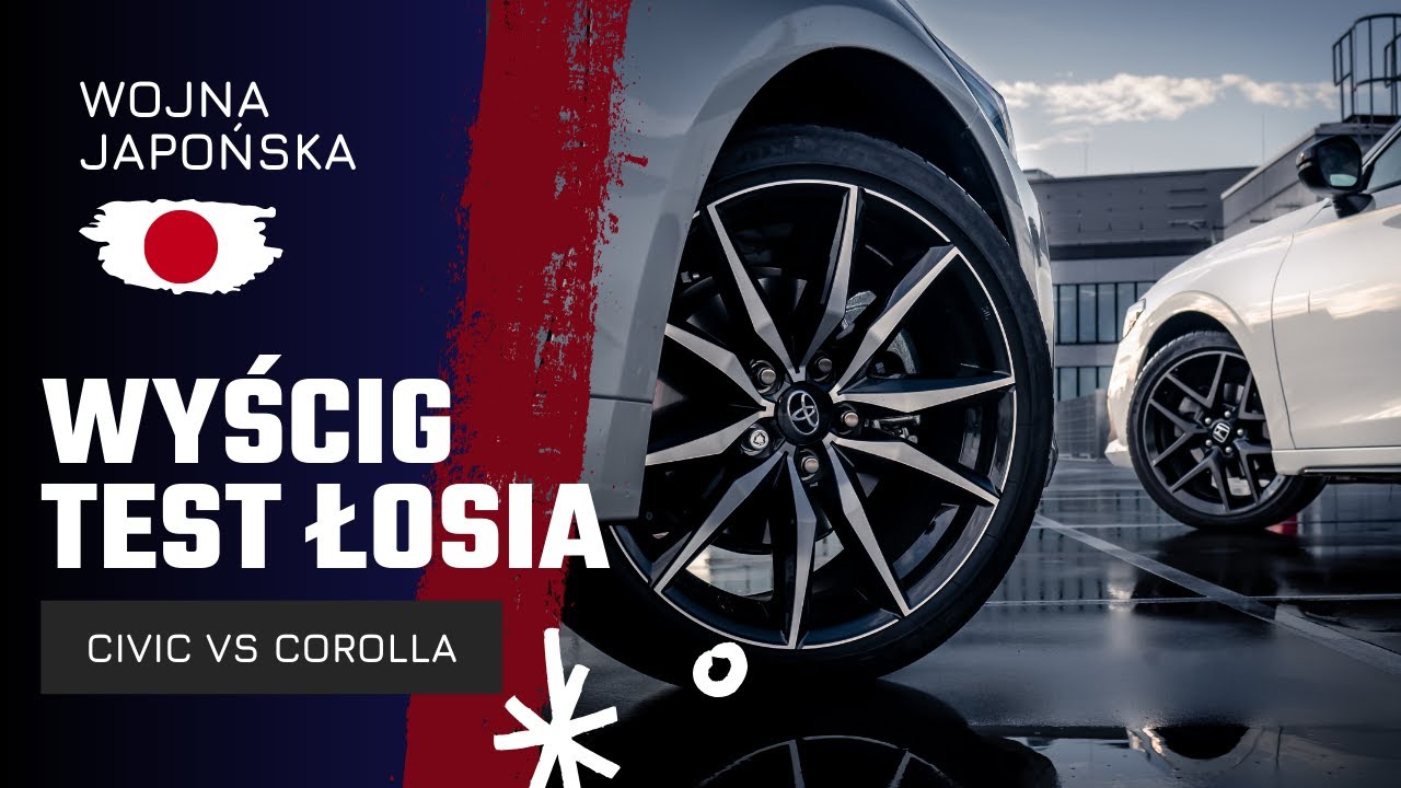 Kto jest szybszy i lepszy w teście łosia | Wojna Japońska! Honda Civic vs Toyota Corolla TS