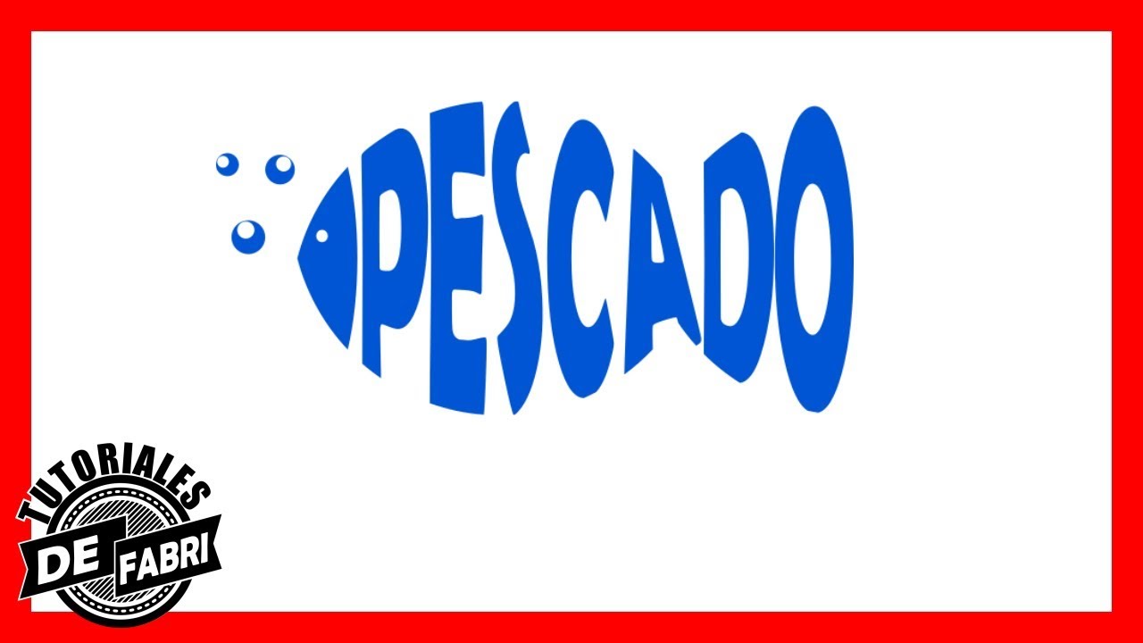 INKSCAPE: Logo de pescado en texto