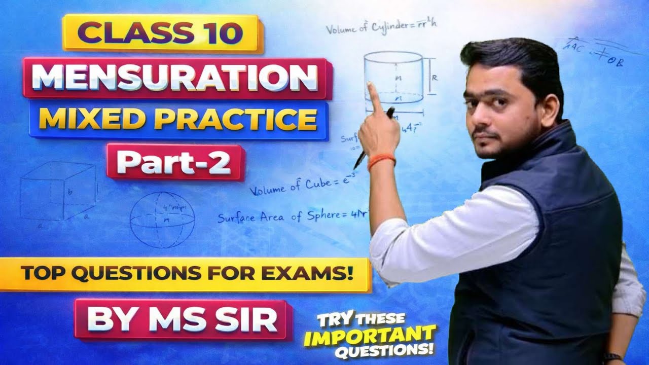 Mensuration  क्षेत्रमिति class 10 practice (part 2)UP, CBSE& ICSE Board