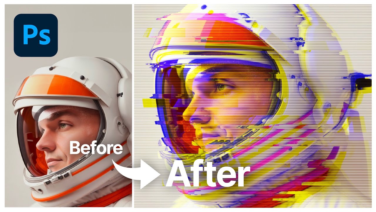 Как создать эффект глюка | Урок по Photoshop
