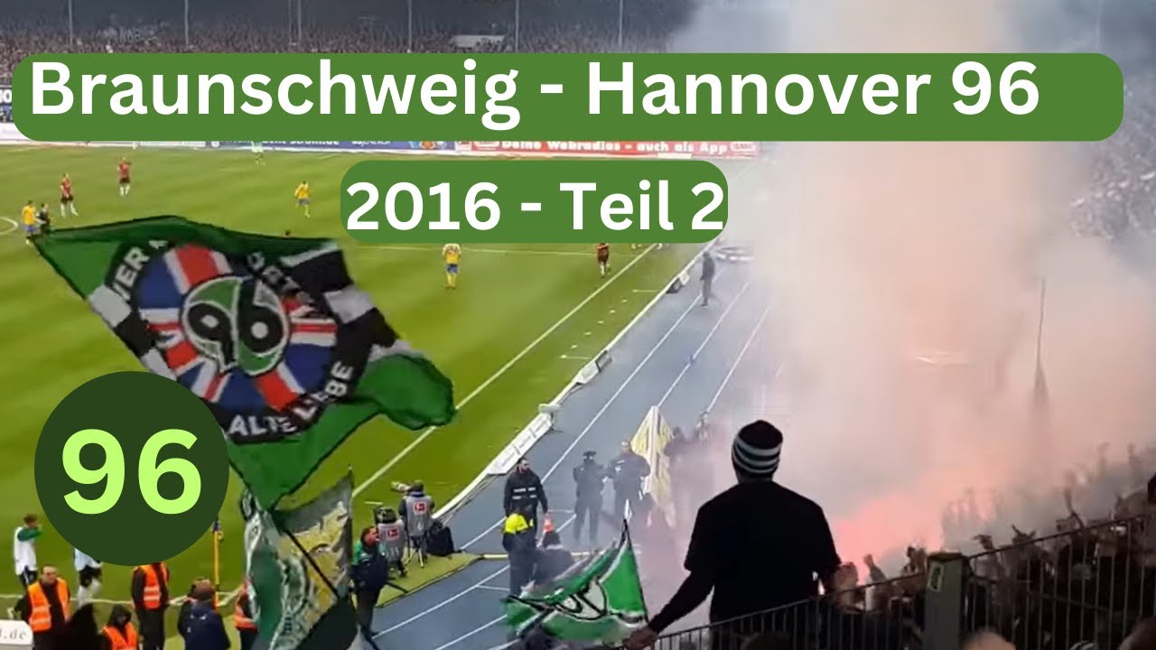 EINTRACHT BRAUNSCHWEIG - HANNOVER 96 TEIL 2 PYRO IM HANNOVER BLOCK