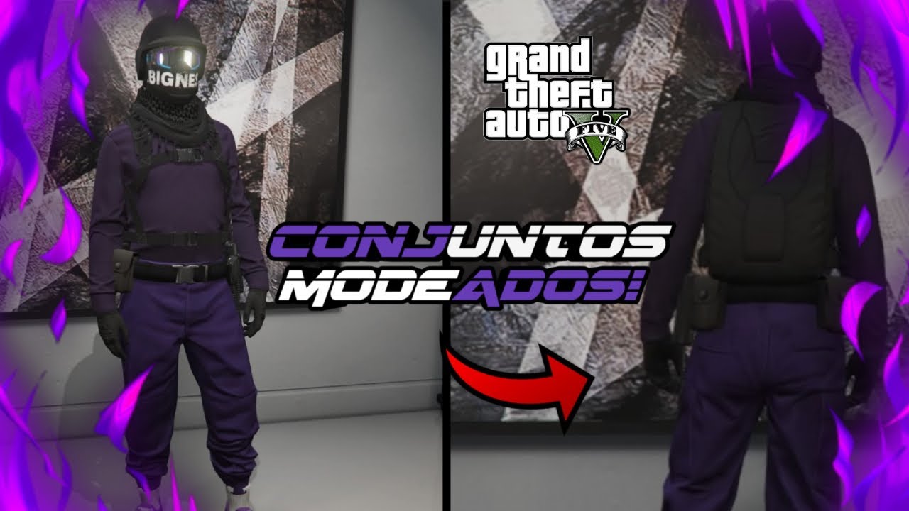 !COMO CONSEGUIR CONJUNTO MODEADO SIN PERDER NADA! *JOGGERS MORADOS* GTA V ONLINE PS4/XBOX/PC