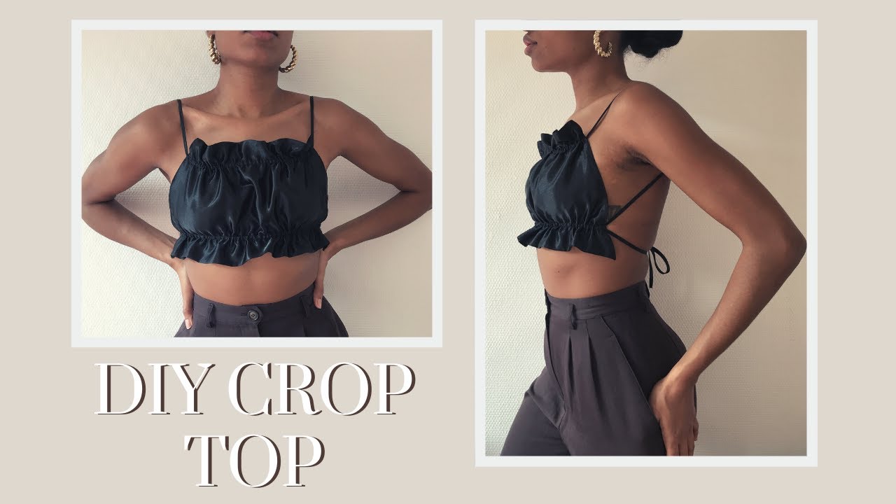 DIY CROP TOP FRONCE | DIY RUCHED CROP TOP | (English sub. available)