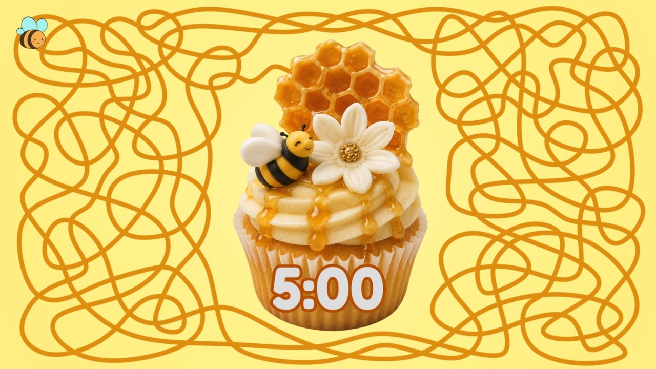 5 Minute Timer Bomb SPRING BEE CUPCAKE