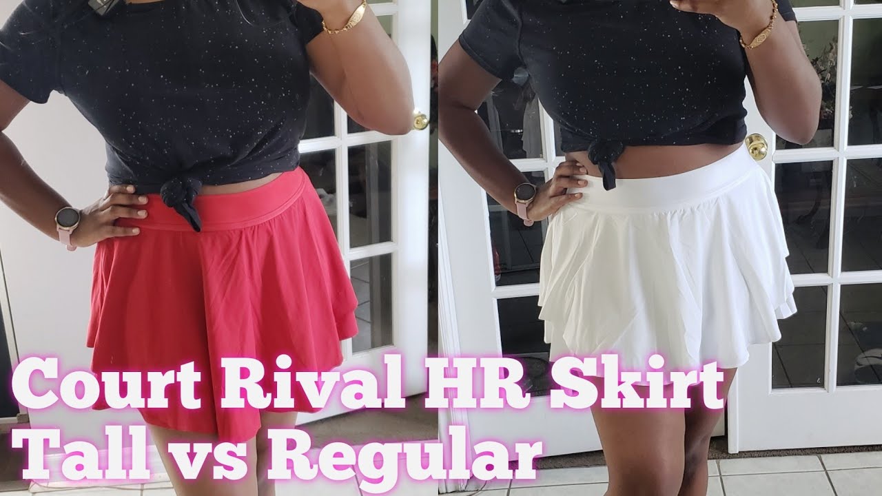 Lululemon Court Rival High Rise Skirt Long vs Regular