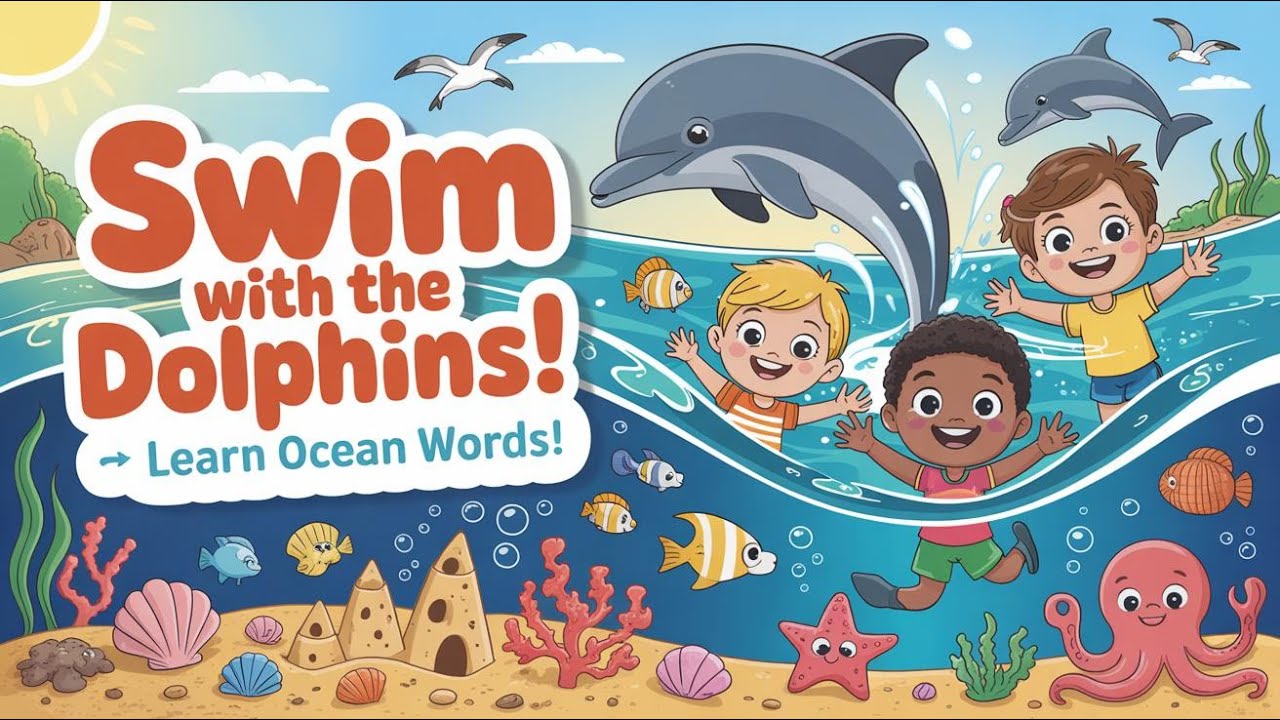 Swim with the Dolphins: Learn Ocean Words!