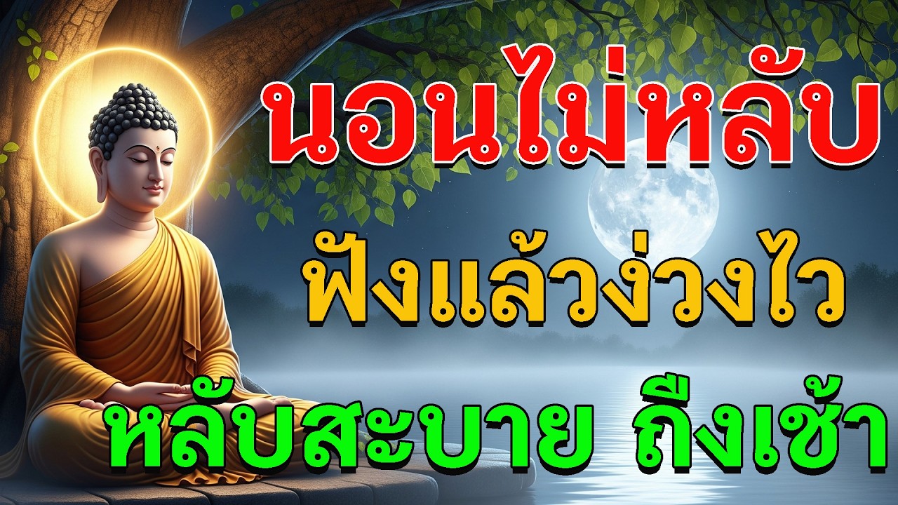 ฟังธรรมะเบาๆ ฟังแล้วง่วงไว หลับลืกทันที หลับสะบายถืงเช้า