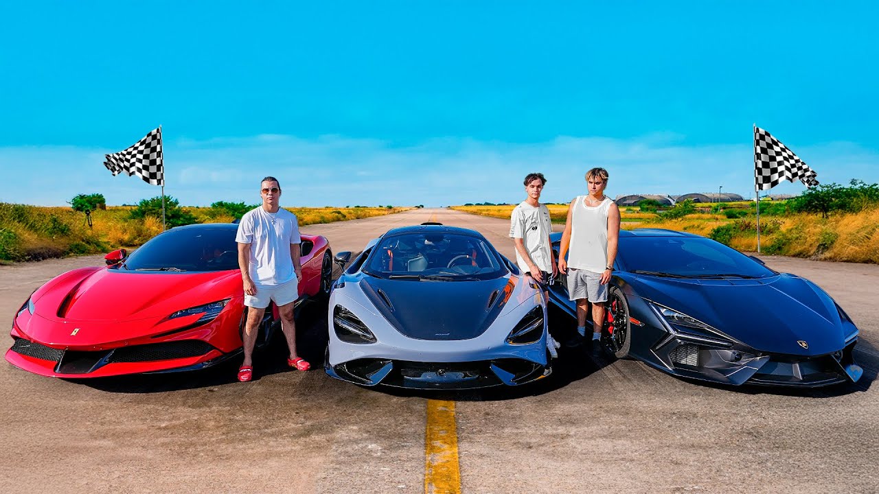 WE RACED! (McLaren 765LT vs Ferrari SF90 vs Lamborghini Revuelto)