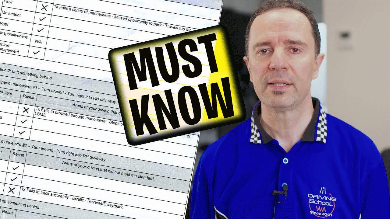 Driving Assessment Sheet Analysis (FAIL FOR FLOW)