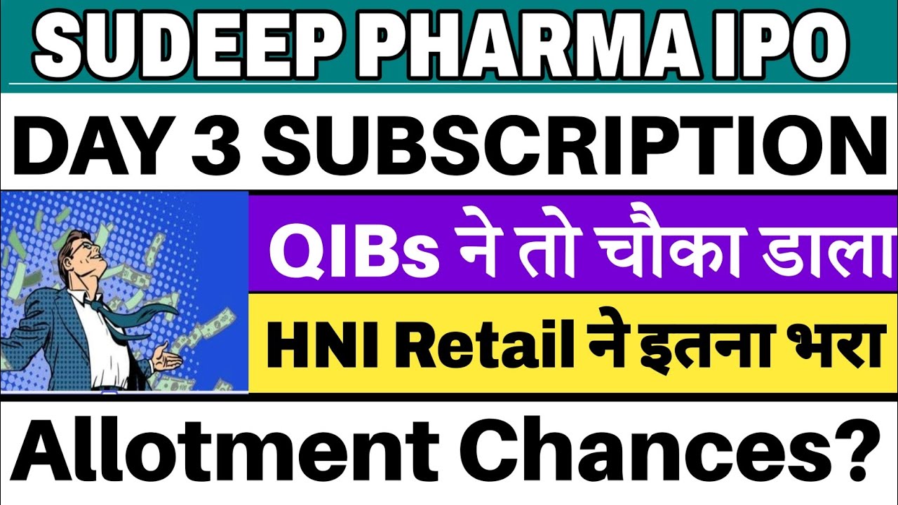 Sudeep Pharma IPO Subscription Status | Sudeep Pharma IPO Allotment Chances 🔥