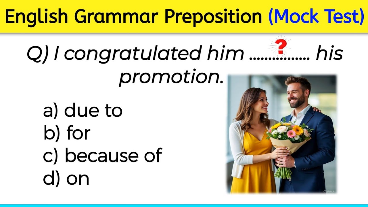 English Grammar Preposition | Mock Test | 30 Questions with Explanation | Tough Preposition Exercise