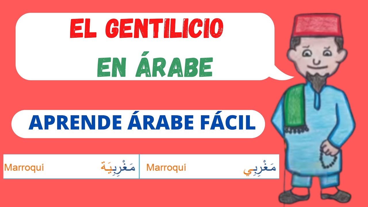 Aprender Árabe:👉EL GENTILICIO en árabe I Curso de lengua árabe I Clases de árabe fácil online 📒✏️