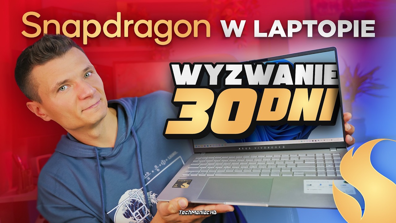 Challenge 30 Dni z Laptopem Snapdragon X Elite!😮 Czy wytrzymam?🤔 [ASUS Vivobook S 15 OLED S5507QA]