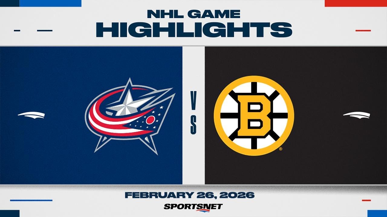 NHL Highlights | Blue Jackets vs. Bruins - February 25, 2026